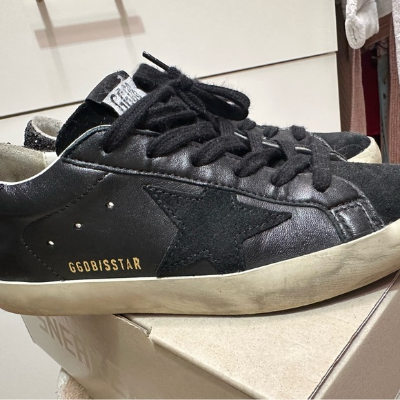  Black Glitter Heel Sneakers